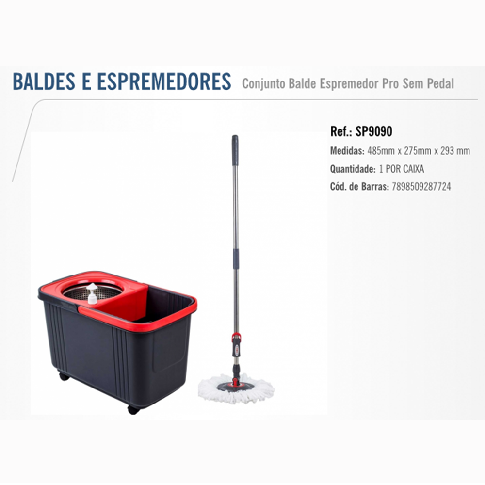 Refil Mop Microfibra P/ Balde Magico - Sp9090R