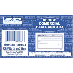 Impresso Recibo Comercial Sem Cahnhoto 50Fls