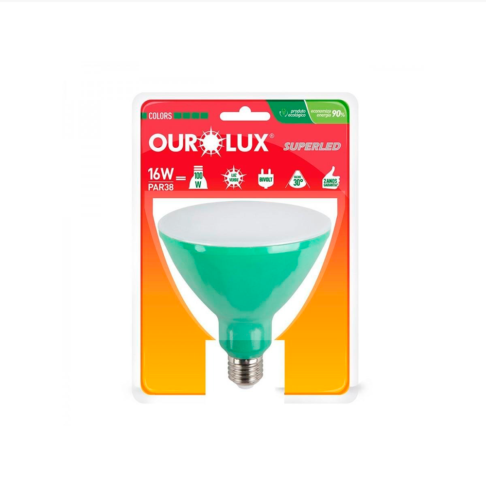 Lampada Par38 Led 16W Verde