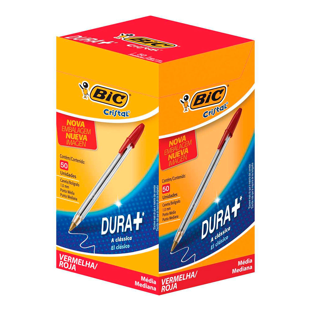 Caneta Esferografica Cristal Vermelha Bic