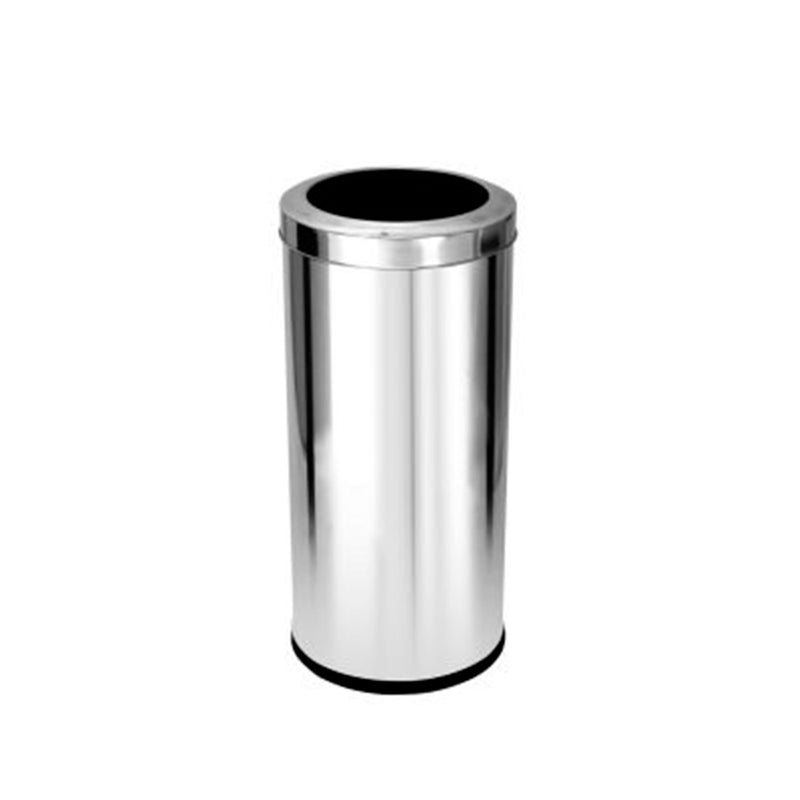 Lixeira  Aço Inox C/Aro Inox 22 Litros Js