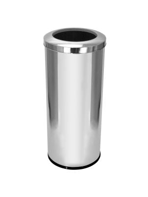 Lixeira  Aço Inox C/Aro Inox 50 Litros Js