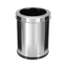 Lixeira Em Aço Inox C/Aro Inox 13