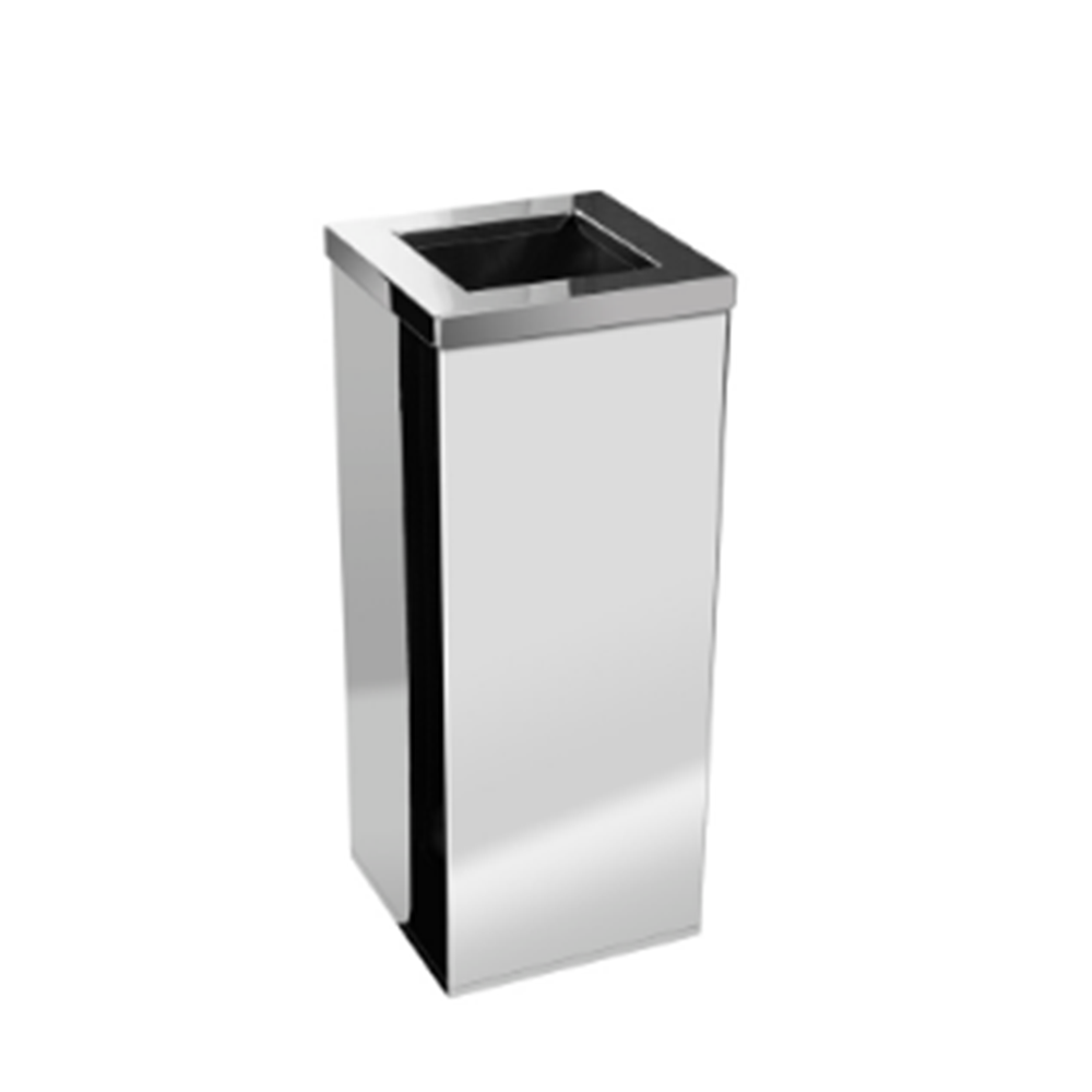 Qi4 - Lixeira Quadrada Com Aro Em Aço Inox 36L