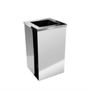 Qi5 - Lixeira Quadrada Com Aro Em Aço Inox 50L