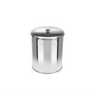 Or1 - Lixeira Office Com Tampa Em Aço Inox 5L