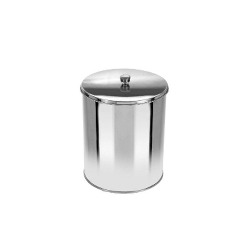 Or1 - Lixeira Office Com Tampa Em Aço Inox 5L