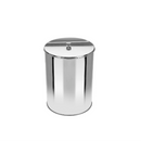 Or2 - Lixeira Office Com Tampa Em Aço Inox 7L