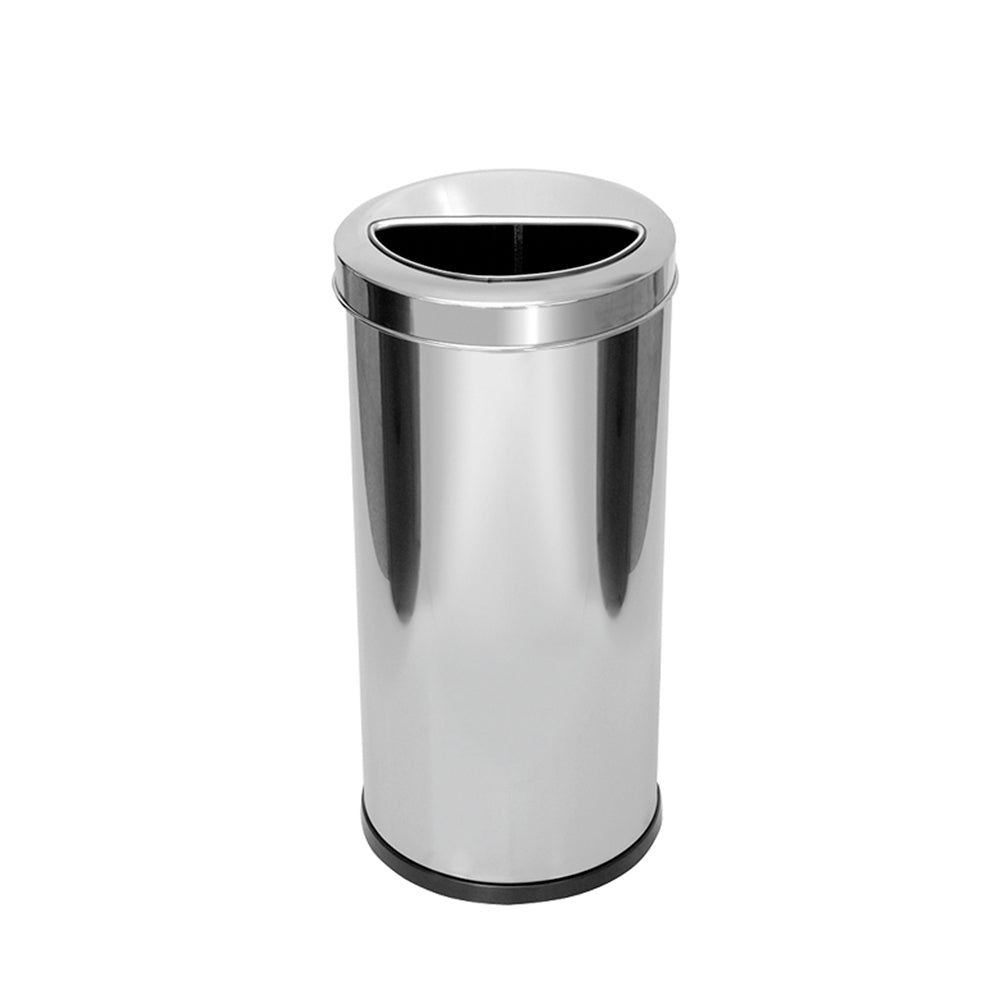 Lixeira Em Aço Inox Com Aro Meia Lua 22L