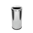 Lixeira Em Aço Inox Com Aro Meia Lua 22L