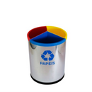 Mix3I - Lixeira Mix Inox Com 3 Divisões