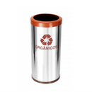 Lixeira Em Aço Inox Com Aro Plástico 50L Js - C54