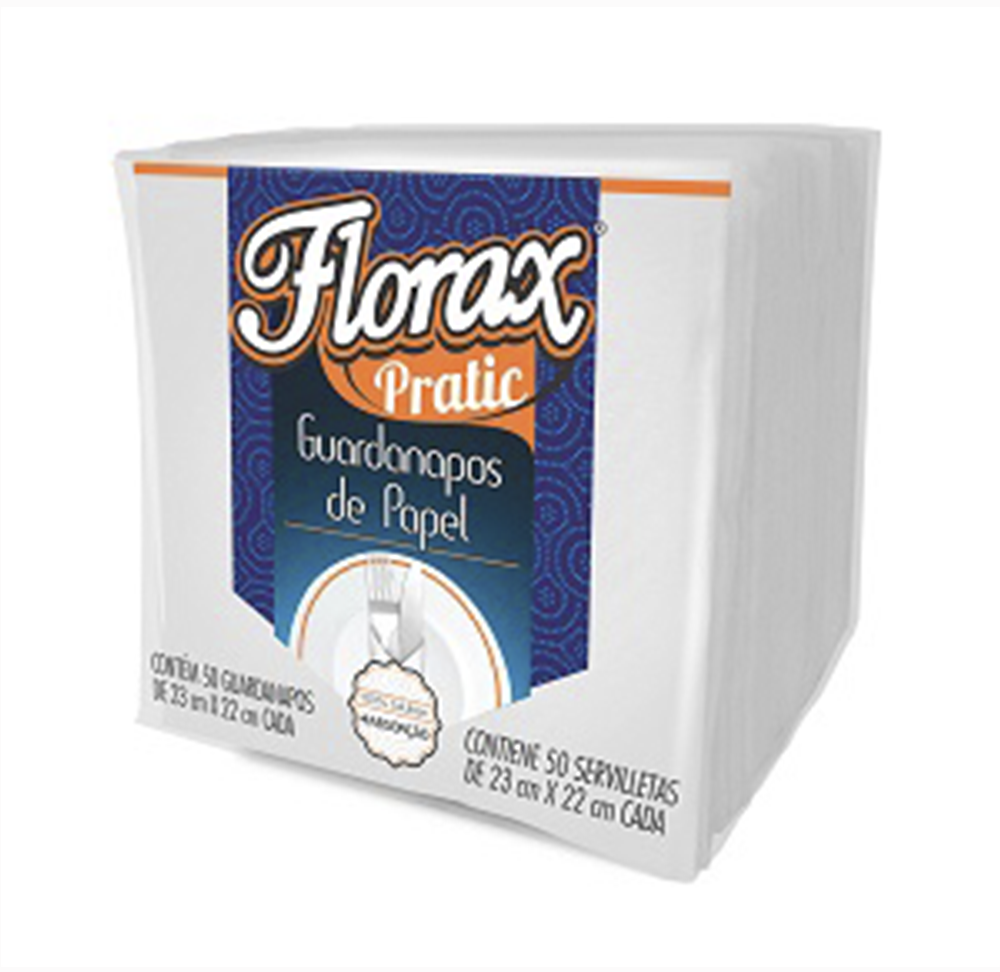 Guardanapo Florax Pratic 23X22 Pacote 50Und