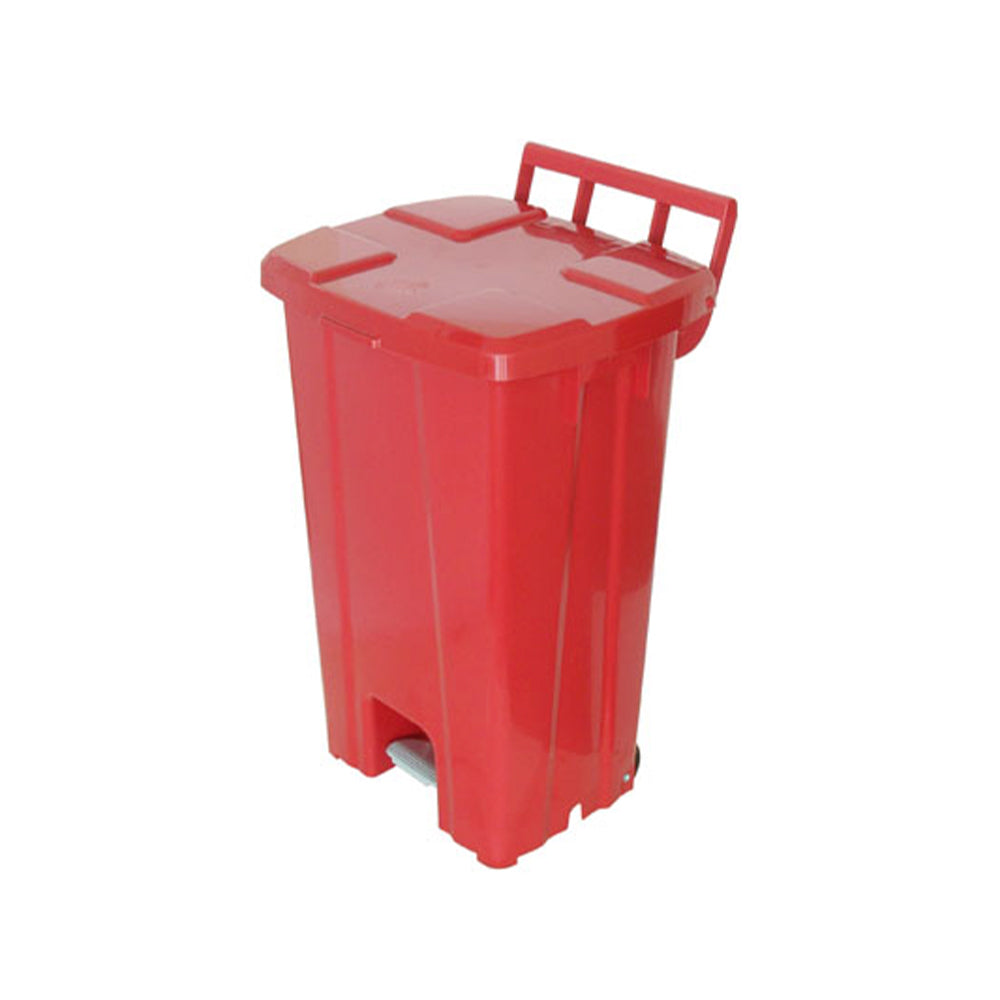 Lixeira Quadrada 100L C/ Pedal E C/ Rodas – P100