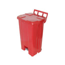 Lixeira Quadrada 100L C/ Pedal E C/ Rodas – P100