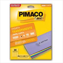 Etiqueta Pimaco 25,4 X 66,7 C/300 10 Fls