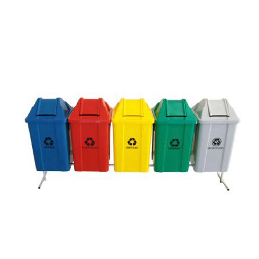 Conjunto Para Coleta Seletiva 100L C/5 Lixeiras