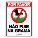 Placa Não Pise Na Grama - 20X15