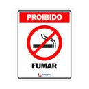 Placa Proibido Fumar - 20X25