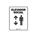 Placa Elevador Social - 20X25