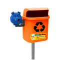 Poostop Dog Azul C/ Refil + Lixeira 40L Com Poste