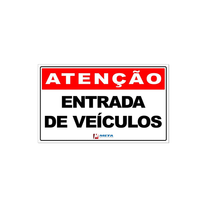 Placa Entrada De Veículos - 50X30