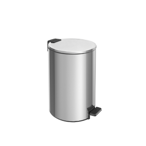 Lixeira Inox com Pedal Tramontina Brasil com Acabamento Polido e Balde Interno Removível 12 L
