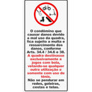 Placa Mal Uso da Quadra 38x78