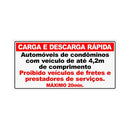 Placa Carga e Descarga Rápida 38x78