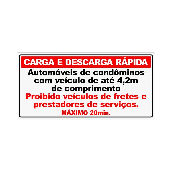Placa Carga e Descarga Rápida 38x78