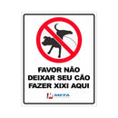 Placa - Não Deixe o Seu Cão Fazer Xixi 20x25