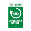 Placa Carregamento Veicular 50x30