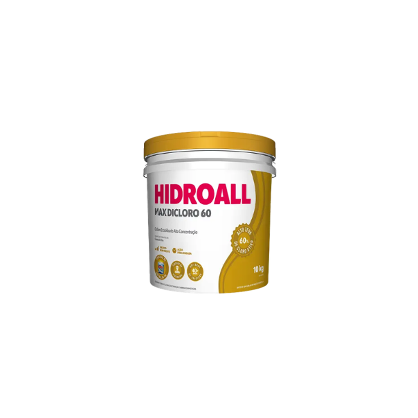 Cloro Hiperclor 60% - Estabilizado - 10kg Hidroall