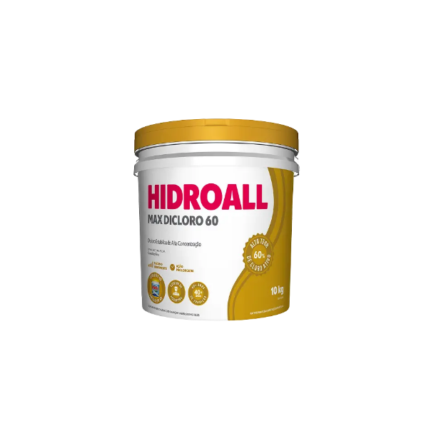 Cloro Hiperclor 60% - Estabilizado - 10kg Hidroall