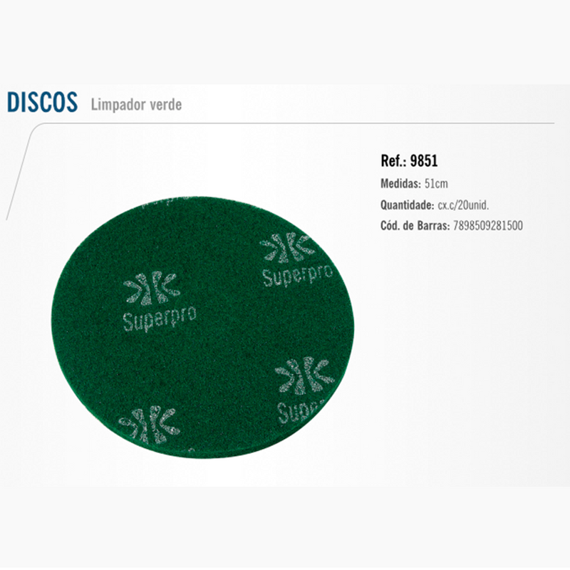 Disco Limpador Bettanin Verde 510Mm