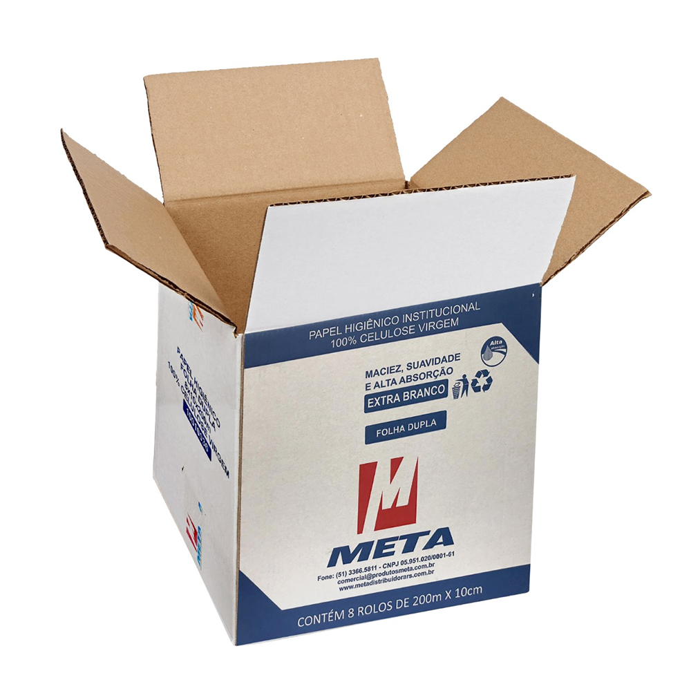 Papel Higiênico Rolão Extra Branco Folha Dupla Meta