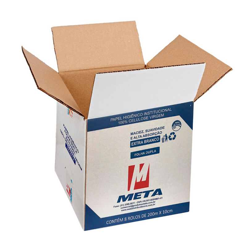 Papel Higiênico Rolão Extra Branco Folha Dupla Meta