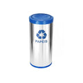 C41 Lixeira Aço Inox Ctamp Meia Esfera Plast 22L