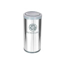 C41 Lixeira Aço Inox Ctamp Meia Esfera Plast 22L