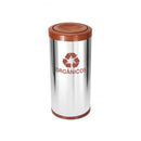 C41 Lixeira Aço Inox Ctamp Meia Esfera Plast 22L