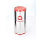 C41 Lixeira Aço Inox Ctamp Meia Esfera Plast 22L