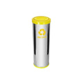 C42 Lixeira Aço Inox C Tamp Meia Esfera Plast 30L