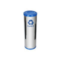 C42 Lixeira Aço Inox C Tamp Meia Esfera Plast 30L