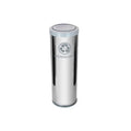 C42 Lixeira Aço Inox C Tamp Meia Esfera Plast 30L