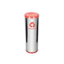 C42 Lixeira Aço Inox C Tamp Meia Esfera Plast 30L