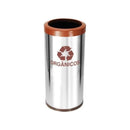 Lixeira Em Aço Inox Com Aro Plástico 22L Js - C43