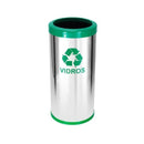 Lixeira Em Aço Inox Com Aro Plástico 22L Js - C43