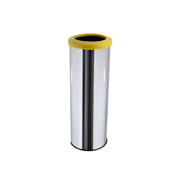 Lixeira Em Aço Inox Com Aro Plástico 30L Js - C44
