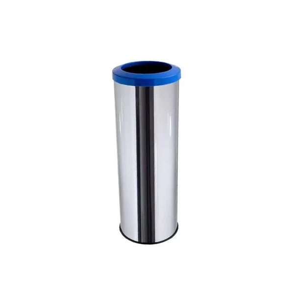 Lixeira Em Aço Inox Com Aro Plástico 30L Js - C44
