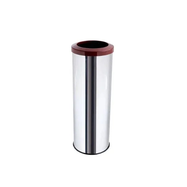 Lixeira Em Aço Inox Com Aro Plástico 30L Js - C44